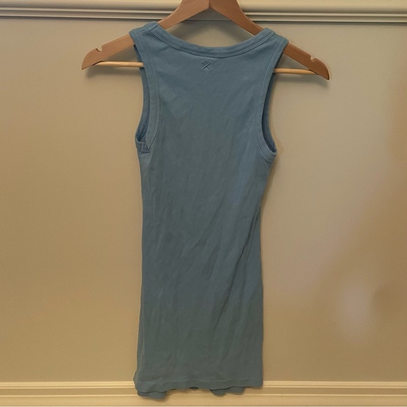 Blue Ribbed Bodycon Dress - Picture 2 of 2